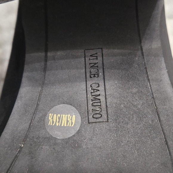 VINCE CAMUTO Petran Ankle Boots Women's Size 6.5 Black Nubuck Suede Boho Booties - Picture 10 of 10